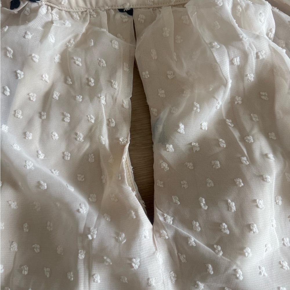 Lulu’s Swiss Dot Cape Sleeve Tiered Mini Dress Polka Dot | Large | NWT - Picture 3 of 9